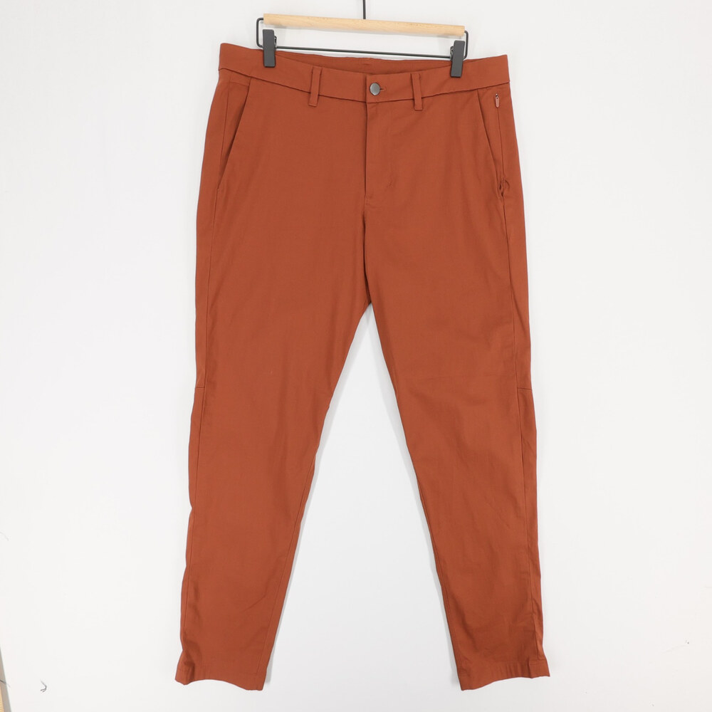 Lululemon Commission Pant Mens 34 Terracotta Slim Fit Chino Stretch Swift Cotton